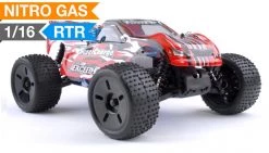 Truggy Radio Car 1/16 2.4Ghz Exceed RC SuperCharge Nitro Gas Powered RTR Off Road Truggy Hyper Red RC Remote Control