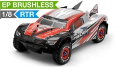 Team Energy V8SC 1/8th Scale Brushless Powered Ready To Run Racing Short Course Truck With Dimension GT3X AFHDS 2.4ghz 3 Channel Radio System RC Remote Control Radio Truck