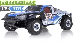 Racing Radio Car 1/8Th Exceed RC Madbash Electric Brushless Racing Edition RTR Ready To Run Car Alpha Blue RC Remote Control Short Course Truck
