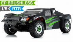 1/8Th Mad Code Short Course Racing Edition RTR Ready To Run Rally Car W/ Brushless/ESC/Lipo (Green) RC Remote Control Radio Car