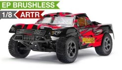 Iron Track MegaE8SCL Mayhem 1:8 Scale ARTR 4WD Brushless Short Course Truck (Red) RC Remote Control Radio Car