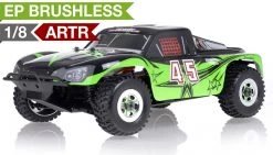 1/8Th Exceed RC Madbash Electric Brushless Racing Edition Almost Ready To Run ARTR Star Green RC Remote Control Radio Short Course Truck