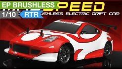 Exceed RC 2.4Ghz MadSpeed Drift Car Brushless Edition 1/10 Electric Ready To Run Drift Car (Red) RC Remote Control Radio Car