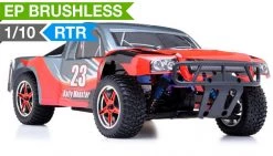 Exceed RC 1/10th 2.4Ghz Brushless Short Course Rally Monster Electric RTR Racing Truck (AA Red) RC Remote Control Rally Truck Radio Car With Aluminum Shocks + 3s LiPo Ready