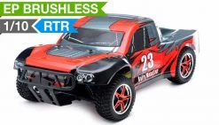Exceed RC 1/10th 2.4Ghz Brushless Short Course Rally Monster Electric RTR Racing Truck (DD Red) RC Remote Control Rally Truck Radio Car With Aluminum Shocks + 3s LiPo Ready