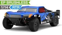 1/14th Tacon Thriller Short Course Truck Brushless Ready To Run (Blue) RC Remote Control Radio Car