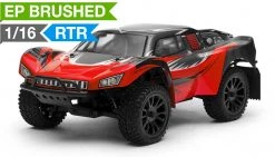 Exceed RC Racing Desert Short Course Truck 1/16 Scale Ready To Run 2.4ghz (AA Red) RC Remote Control Radio Car