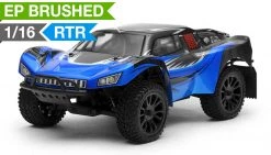 Exceed RC Racing Desert Short Course Truck 1/16 Scale Ready To Run 2.4ghz (AA Blue) RC Remote Control Radio Car