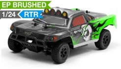 MicroX Racing 1/24 Micro Scale Short Course Truck Ready To Run 2.4ghz (Green) RC Remote Control Radio Car