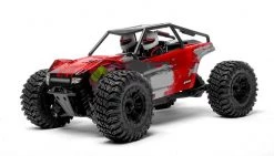Exceed RC Scale Rock Racer RC ATV Radio Car 1/16th Scale 2.4Ghz MadRock 4WD Powerful Electric Remote Control 100% RTR Ready To Run With Waterproof Electronics (Red)