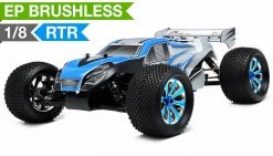 1/8Th EP Mad Warrior Racing Edition Truggy Ready To Run RTR Brushless Motor/ESC/Lipo (Alpha Blue) RC Remote Control Radio Car