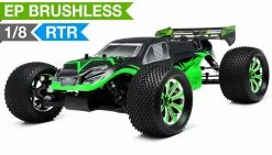 1/8Th EP Mad Warrior Racing Edition Truggy Ready To Run RTR Brushless Motor/ESC/Lipo (Star Green) RC Remote Control Radio Car