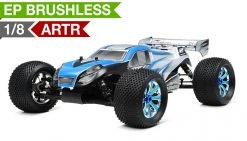 1/8Th EP Mad Warrior Racing Edition Truggy Almost Ready To Run ARTR Brushless Motor/ESC/Lipo (Alpha Blue) RC Remote Control Radio Car