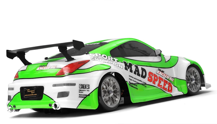 Exceed RC 2.4Ghz MadSpeed Drift Car Brushless Edition 1/10 Electric Ready To Run Drift Car (Green) RC Remote Control Radio Car 4 Exceed RC 2.4Ghz MadSpeed Drift Car Brushless Edition 1/10 Electric Ready To Run Drift Car (Green) RC Remote Control Radio Car - Image 4