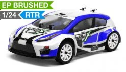 MicroX Racing 1/24 Micro Scale Rally Car Ready To Run 2.4ghz (Blue) RC Remote Control Radio Car