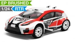 MicroX Racing 1/24 Micro Scale Rally Car Ready To Run 2.4ghz (Red) RC Remote Control Radio Car