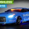 Exceed RC 2.4Ghz MadSpeed Drift Car Brushless Edition 1/10 Electric Ready To Run Drift Car W/ LED Head Lights (Blue) RC Remote Control Radio Car