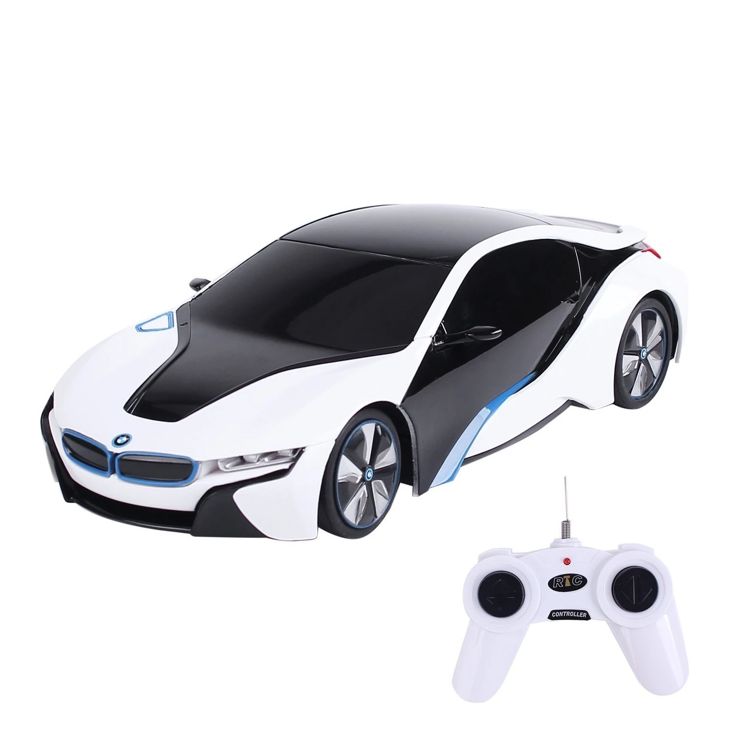 1:24 RC BMW I8 Concept RC Sports Car (White) 4 1:24 RC BMW I8 Concept RC Sports Car (White) - Image 4
