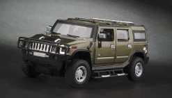 Licensed 1/24th Scale Hummer H2 Ready To Run Control Model Vehicle (Green) RC Remote Control Radio Car