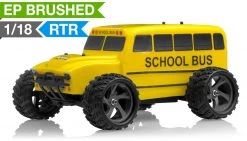 Iron Track Electric Yellow Bus 1:18 4WD Truck Ready To Run RC Remote Control Radio Car