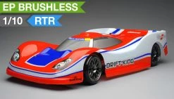 Exceed RC 2.4Ghz MadSpeed Drift Car Brushless Edition 1/10 Electric Ready To Run Le Mans Drift Car (Red/White) RC Remote Control Radio Car