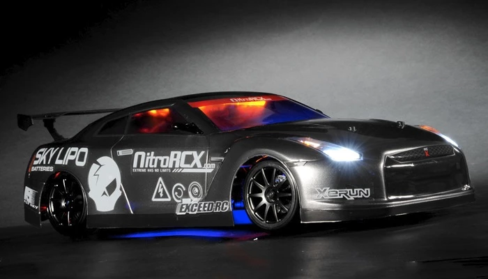 Exceed RC 2.4Ghz MadSpeed Drift Car Brushless Edition 1/10 Electric Ready To Run Drift Car W/ LED Head Lights (Grey) RC Remote Control Radio Car 2 Exceed RC 2.4Ghz MadSpeed Drift Car Brushless Edition 1/10 Electric Ready To Run Drift Car W/ LED Head Lights (Grey) RC Remote Control Radio Car - Image 2